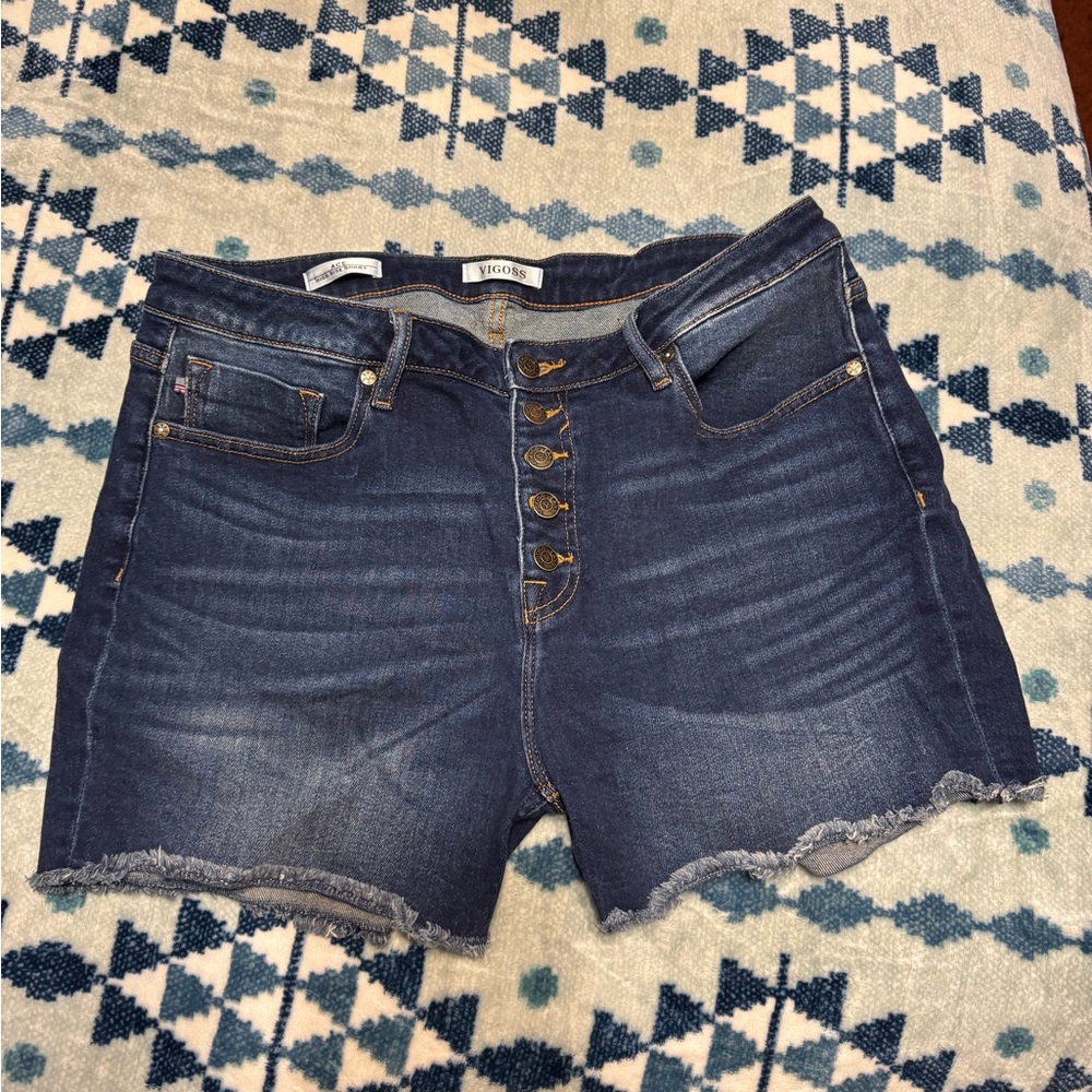 Vigoss Blue Jean Shorts Classic Cut-Off Style